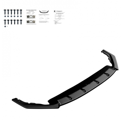 Spoiler delantero Oneway apto para Skoda Octavia IV RS HB/Kombi 2020- - Negro brillante
