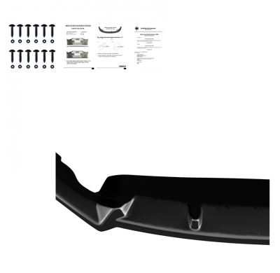 Spoiler delantero Oneway apto para Skoda Octavia IV RS HB/Kombi 2020- - Negro brillante