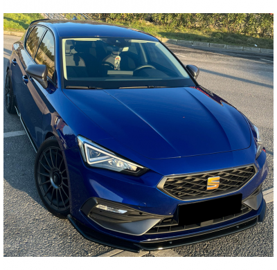 Spoiler delantero Oneway apto para Seat Leon IV HB/ST FR 2020- - Negro brillante