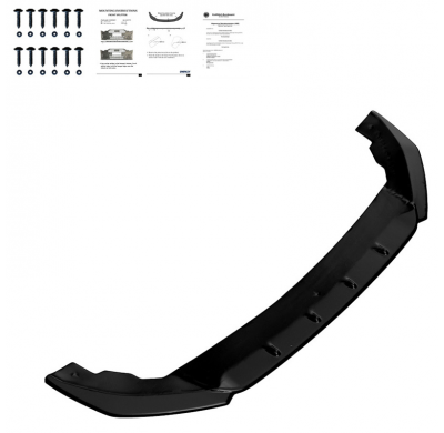 Spoiler delantero Oneway apto para Seat Leon IV HB/ST FR 2020- - Negro brillante