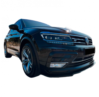 Spoiler delantero Oneway apto para Volkswagen Tiguan II R-Line 2016-2020 con Allspace - Negro brillante