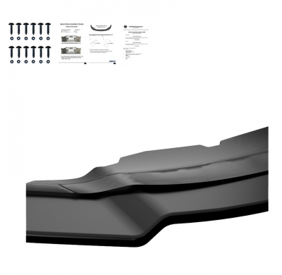 Spoiler delantero Oneway apto para Volkswagen Tiguan II R-Line 2016-2020 con Allspace - Negro brillante