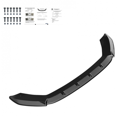 Spoiler delantero Oneway apto para Seat Leon (5F) HB/SC/ST FR/Cupra 2013-2016 - Negro brillo