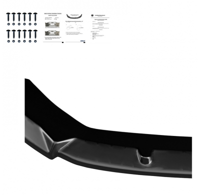 Spoiler delantero Oneway apto para Seat Leon (5F) HB/SC/ST FR/Cupra 2013-2016 - Negro brillo