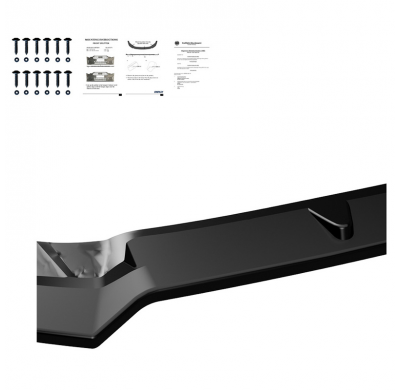 Spoiler delantero Oneway apto para Audi S3 8V (Sedán/Convertible) 2013-2016 - Versión 2 - Negro brillante