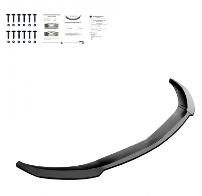 Spoiler delantero Oneway apto para Mercedes Clase A W176 AMG-Line Facelift 2015-2018 - Negro brillante