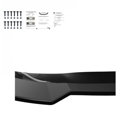 Spoiler delantero Oneway apto para Mercedes Clase A W176 AMG-Line Facelift 2015-2018 - Negro brillante