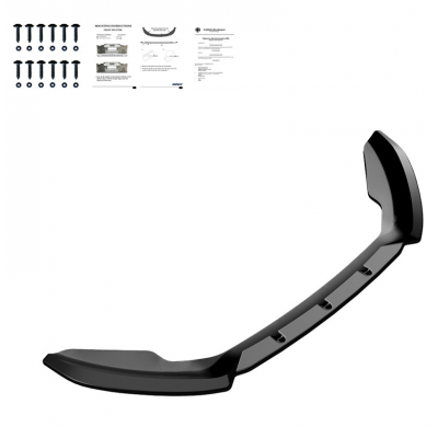 Spoiler delantero Oneway apto para Ford Fiesta MK7 Facelift 2012-2017 - Negro brillante