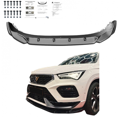 Spoiler delantero Oneway apto para Cupra Ateca 2018-2021 y Facelift 2021-2024 - Negro brillante