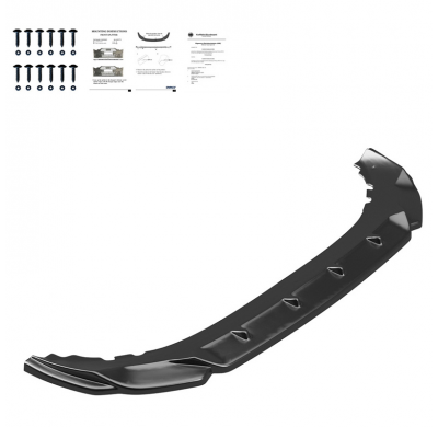 Spoiler delantero Oneway apto para Cupra Ateca 2018-2021 y Facelift 2021-2024 - Negro brillante