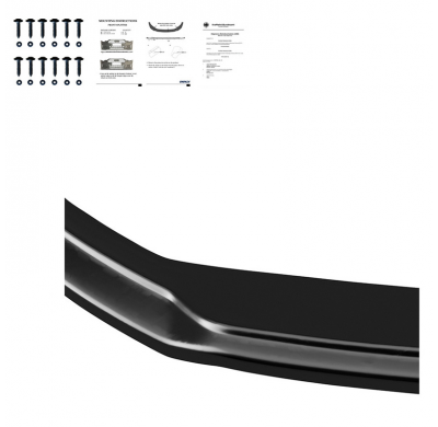 Spoiler delantero Oneway apto para Audi Q5/SQ5 (FY) 2017-2020 - Negro brillante