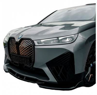 Spoiler delantero Oneway apto para BMW iX M-Pack i20 2021- - Negro brillante