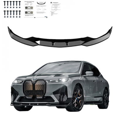 Spoiler delantero Oneway apto para BMW iX M-Pack i20 2021- - Negro brillante