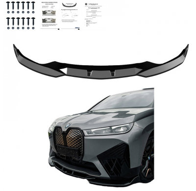 Spoiler delantero Oneway apto para BMW iX M-Pack i20 2021- - Negro brillante