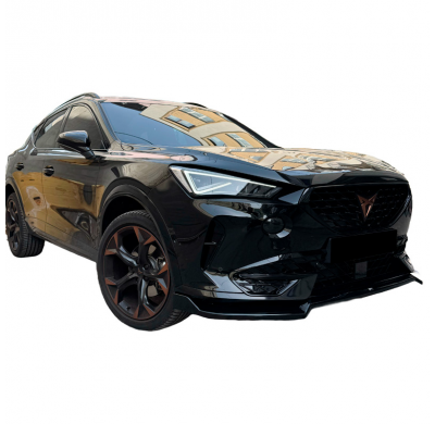 Spoiler delantero Oneway apto para Cupra Formentor 2020-2024 - Versión 2 - Negro brillo