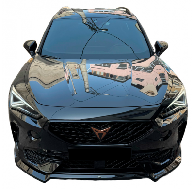 Spoiler delantero Oneway apto para Cupra Formentor 2020-2024 - Versión 2 - Negro brillo