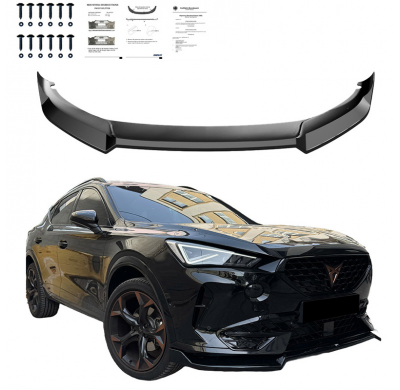 Spoiler delantero Oneway apto para Cupra Formentor 2020-2024 - Versión 2 - Negro brillo