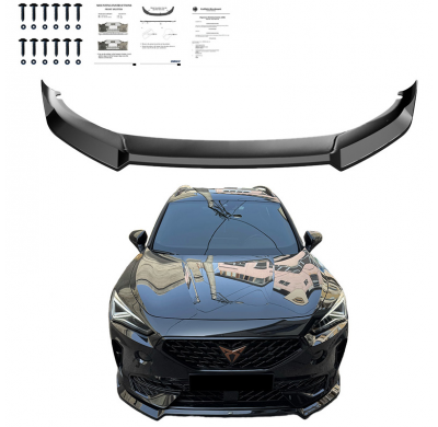 Spoiler delantero Oneway apto para Cupra Formentor 2020-2024 - Versión 2 - Negro brillo