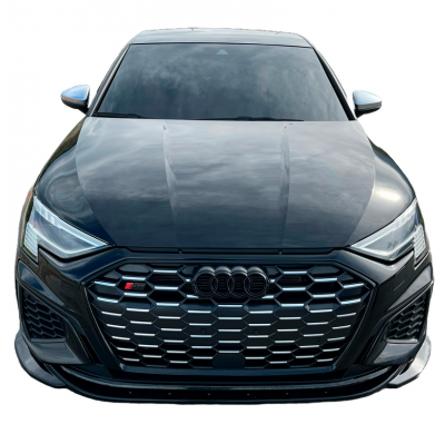 Spoiler delantero Oneway apto para Audi A3 S-Line/S3 8Y 2020- - Versión 2 - Negro brillante