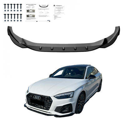 Spoiler delantero Oneway apto para Audi A5 S-Line/S5 F5 Facelift 2019- - Negro brillante