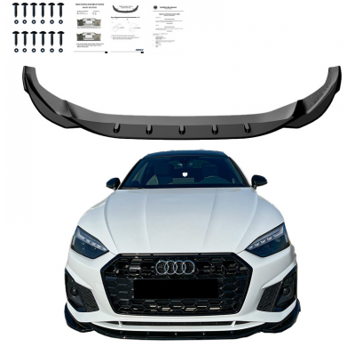 Spoiler delantero Oneway apto para Audi A5 S-Line/S5 F5 Facelift 2019- - Negro brillante