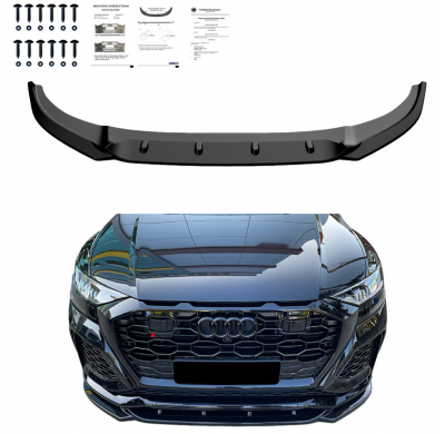 Spoiler delantero Oneway apto para Audi RS Q8 MK1 2019-2023 - Negro brillante