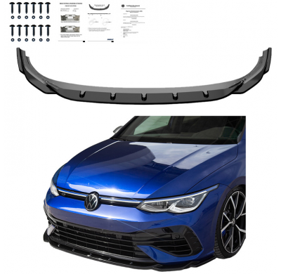 Spoiler delantero Oneway apto para Volkswagen Golf VIII HB/Variant R 2020- - Negro brillante