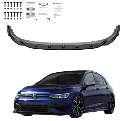Spoiler delantero Oneway apto para Volkswagen Golf VIII HB/Variant R 2020- - Negro brillante