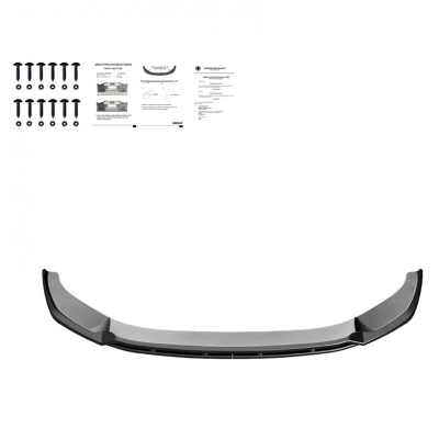 Spoiler delantero Oneway apto para Audi A6 S-Line/S6 C8 (Sedan/Avant) 2018- - Versión 3 - Negro brillante