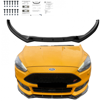 Spoiler delantero Oneway apto para Ford Focus ST MK3 HB/Combi Facelift 2015-2018 - Negro brillante