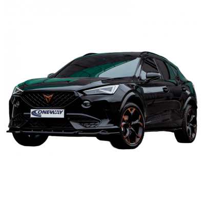Spoiler delantero Oneway apto para Cupra Formentor 2020-2024 - Versión 3 - Negro brillo