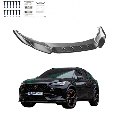 Spoiler delantero Oneway apto para Cupra Formentor 2020-2024 - Versión 3 - Negro brillo