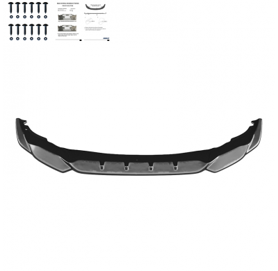 Spoiler delantero Oneway apto para Cupra Formentor 2020-2024 - Versión 3 - Negro brillo