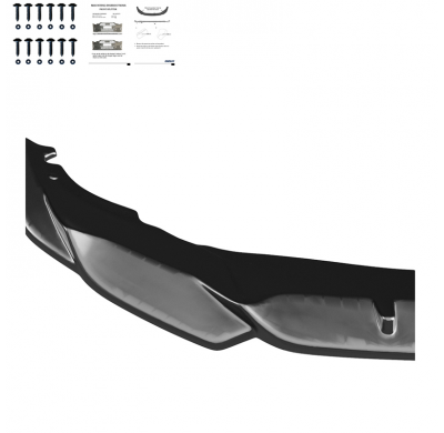 Spoiler delantero Oneway apto para Cupra Formentor 2020-2024 - Versión 3 - Negro brillo