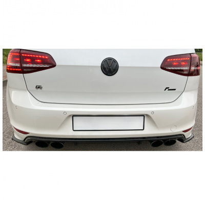 Difusores laterales traseros Oneway compatibles con Volkswagen Golf VII HB R 2013-2016 - Negro brillante
