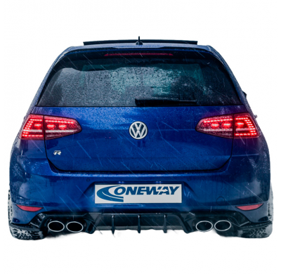 Difusores laterales traseros Oneway compatibles con Volkswagen Golf VII HB R 2013-2016 - Versión 3 - Negro brillante