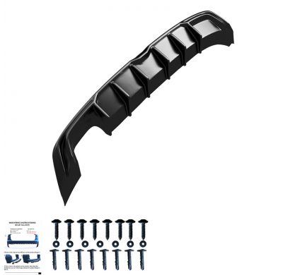 Difusor trasero Oneway apto para Seat Leon (5F) HB FR Facelift 2017-2020 - Negro brillante