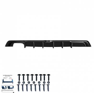 Difusor trasero Oneway apto para Seat Leon (5F) HB FR Facelift 2017-2020 - Negro brillante