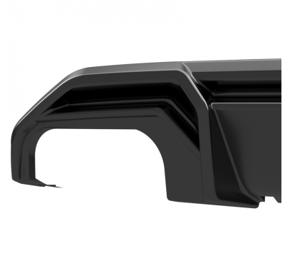 Difusor trasero unidireccional apto para Audi A3 8Y S-Line/S3 Sedan/Sportback 2020- - Negro brillante