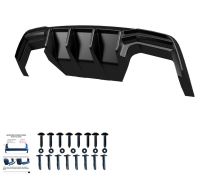 Difusor trasero Oneway apto para Cupra Formentor 2020-2024 - Versión 2 - Negro brillo