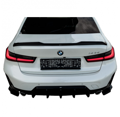 Difusor trasero Oneway apto para BMW Serie 3 G20/G21 M-Pack Facelift 2022- - Negro brillante