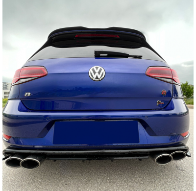 Alerón de techo unidireccional (tapa) apto para Volkswagen Golf VII (7 y 7.5) HB GTi/GTD/R/R Line 2013-2020 - Negro brillante