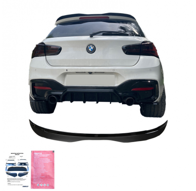 Alerón de techo Oneway (tapa) apto para BMW Serie 1 F20/F21 M-Power Facelift 2015-2019 - Negro brillante