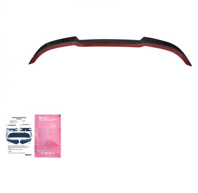 Alerón de techo unidireccional (tapa) apto para Ford Fiesta ST/ST-Line MK8 2017- - Negro brillante