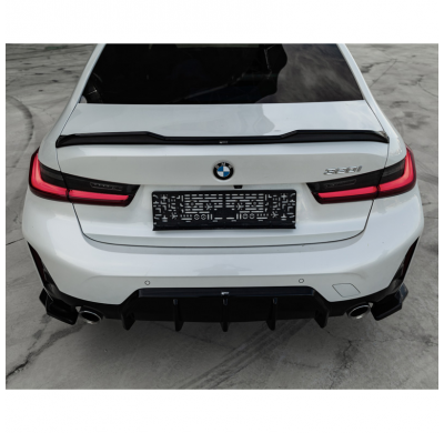 Alerón de maletero unidireccional apto para BMW Serie 3 G20 Sedán M-Pack y M340i 2018-2024 y M3 G80 Sedán 2022- - Versión 2 - Ne