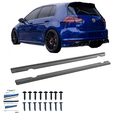 Faldones laterales Oneway Set compatibles con Volkswagen Golf VII HB/Variant R 2013-2016 - Negro brillante