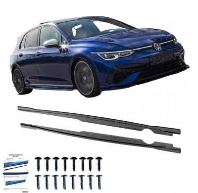 Faldones laterales Oneway Set aptos para Volkswagen Golf VIII HB/Variant R 2020- - Negro brillante