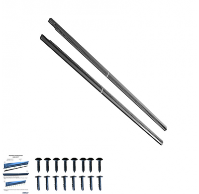 Faldones laterales Oneway Set compatibles con Volkswagen Transporter T6.1 2020-2022 (distancia entre ejes corta) - Negro brillan