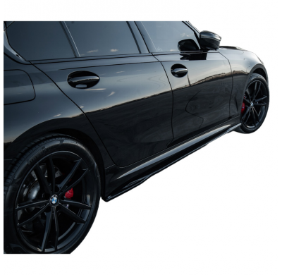 Faldones laterales Oneway Set aptos para BMW Serie 3 G20/G21 M-Pack/M340i 2022- - Negro brillante