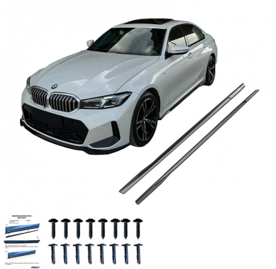 Faldones laterales Oneway Set aptos para BMW Serie 3 G20/G21 M-Pack/M340i 2022- - Negro brillante